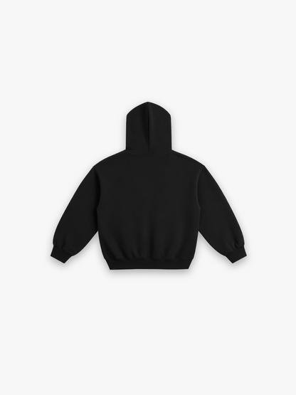 HERCXLES Lifting Club Oversized Hoodie - Black back flatlay