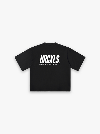 HERCXLES 2026: HRCXLS Bodybuilding Giant T-Shirt - Black back flat lay