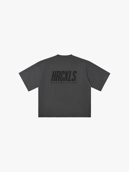 HERCXLES 2026: HRCXLS Bodybuilding Giant T-Shirt - Dark Grey back flat lay