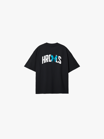 Butterfly Oversized T-Shirt Black back - warehouse sale