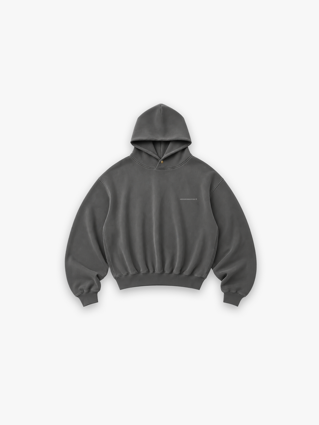 Studios Distressed Hoodie - Dark Gray front