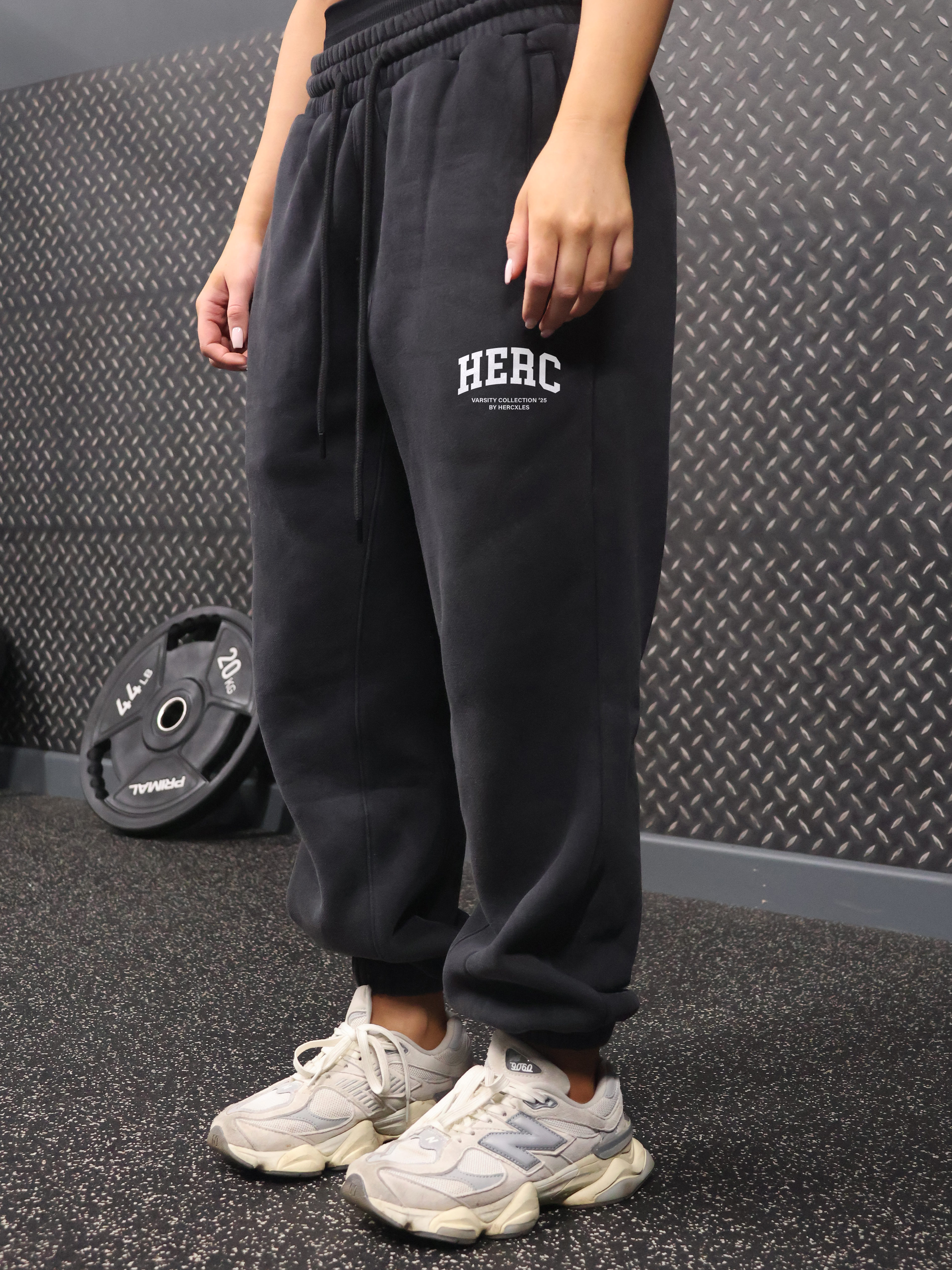 Varsity faded oversized sweatpants