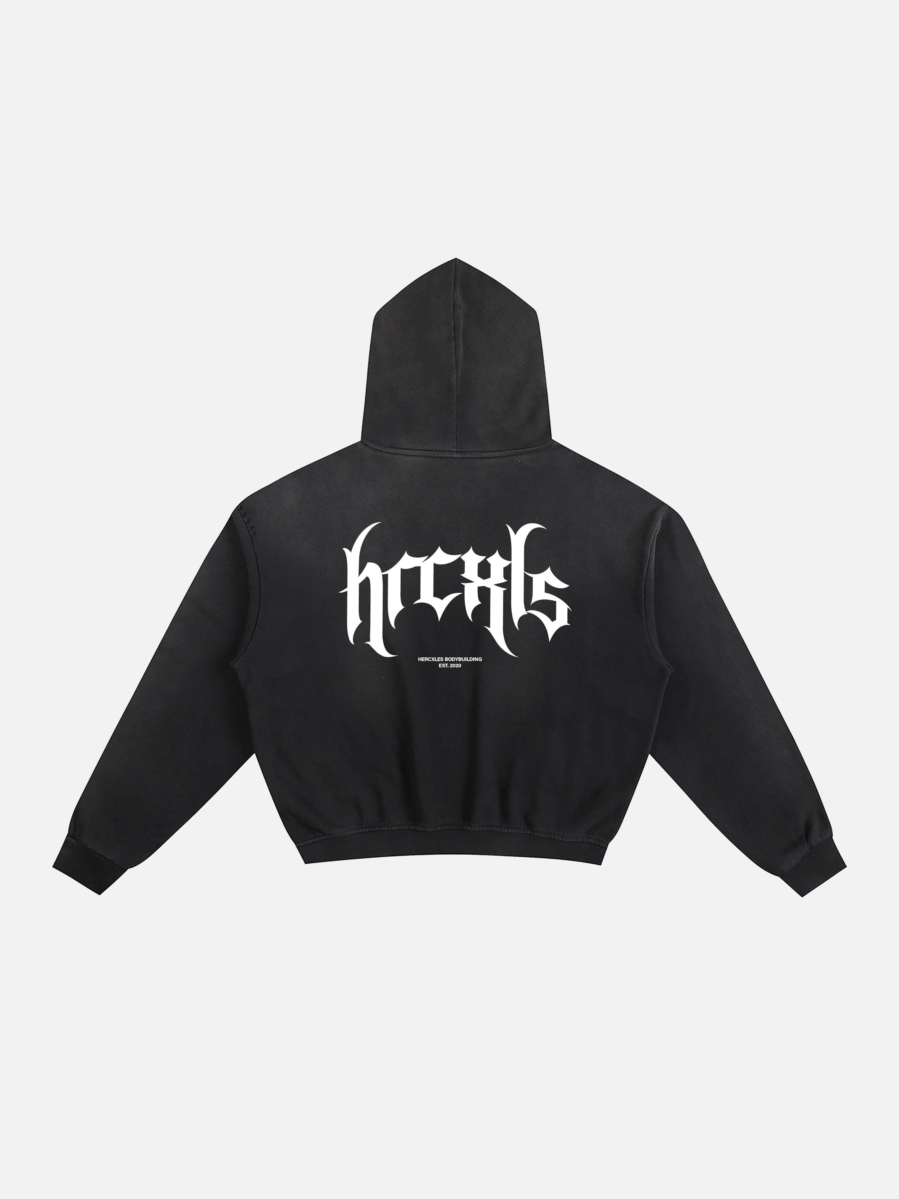 Gothic faded french terry hoodie