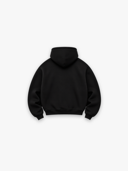 Lifting Club Heavyweight Hoodie Black back - warehouse sale