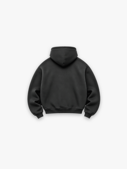 HERCXLES Lifting Club Heavyweight Hoodie - Dark Grey - back flat lay