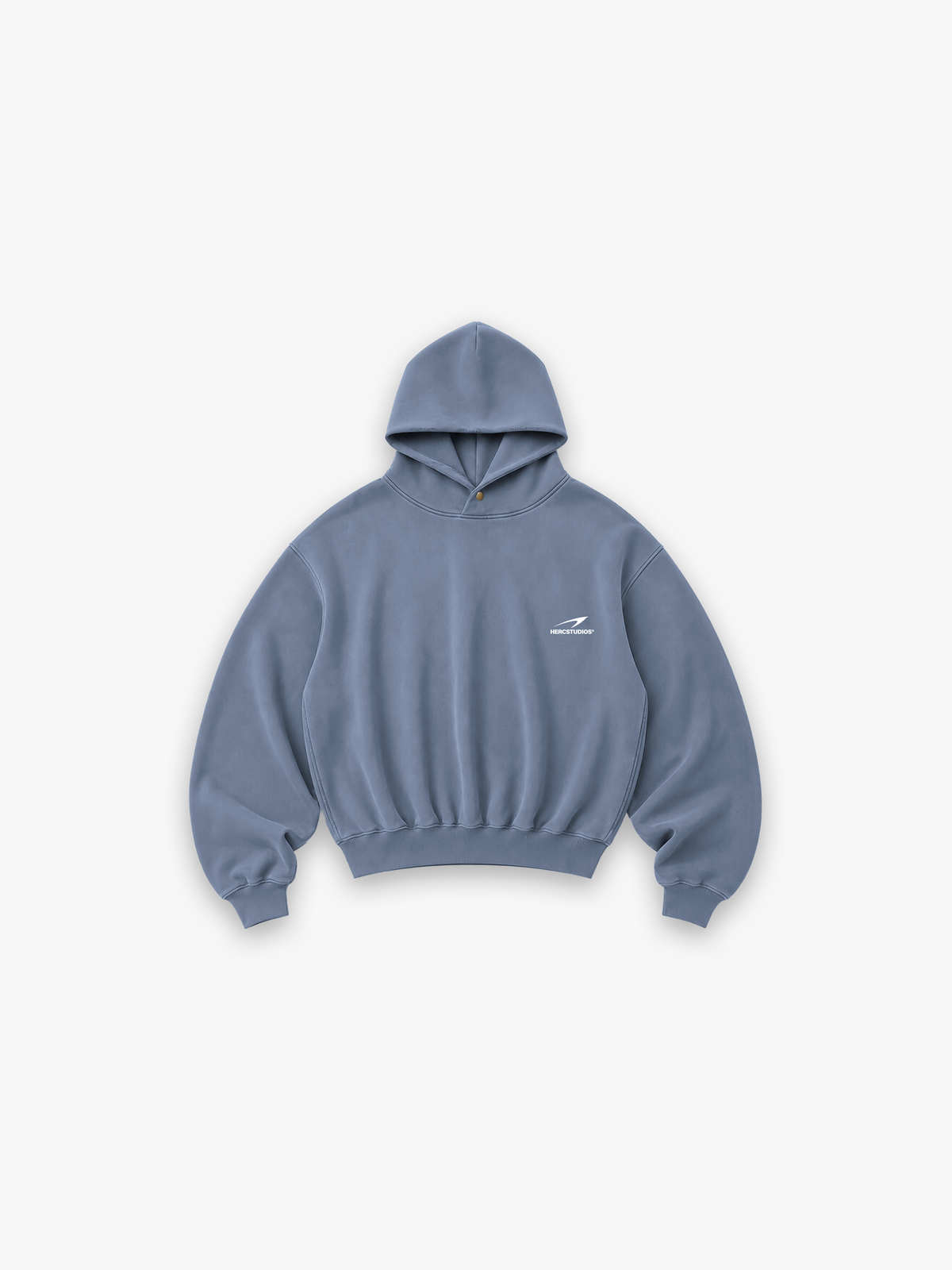 HERCSTUDIOS Hoodie - Blue front flat lay