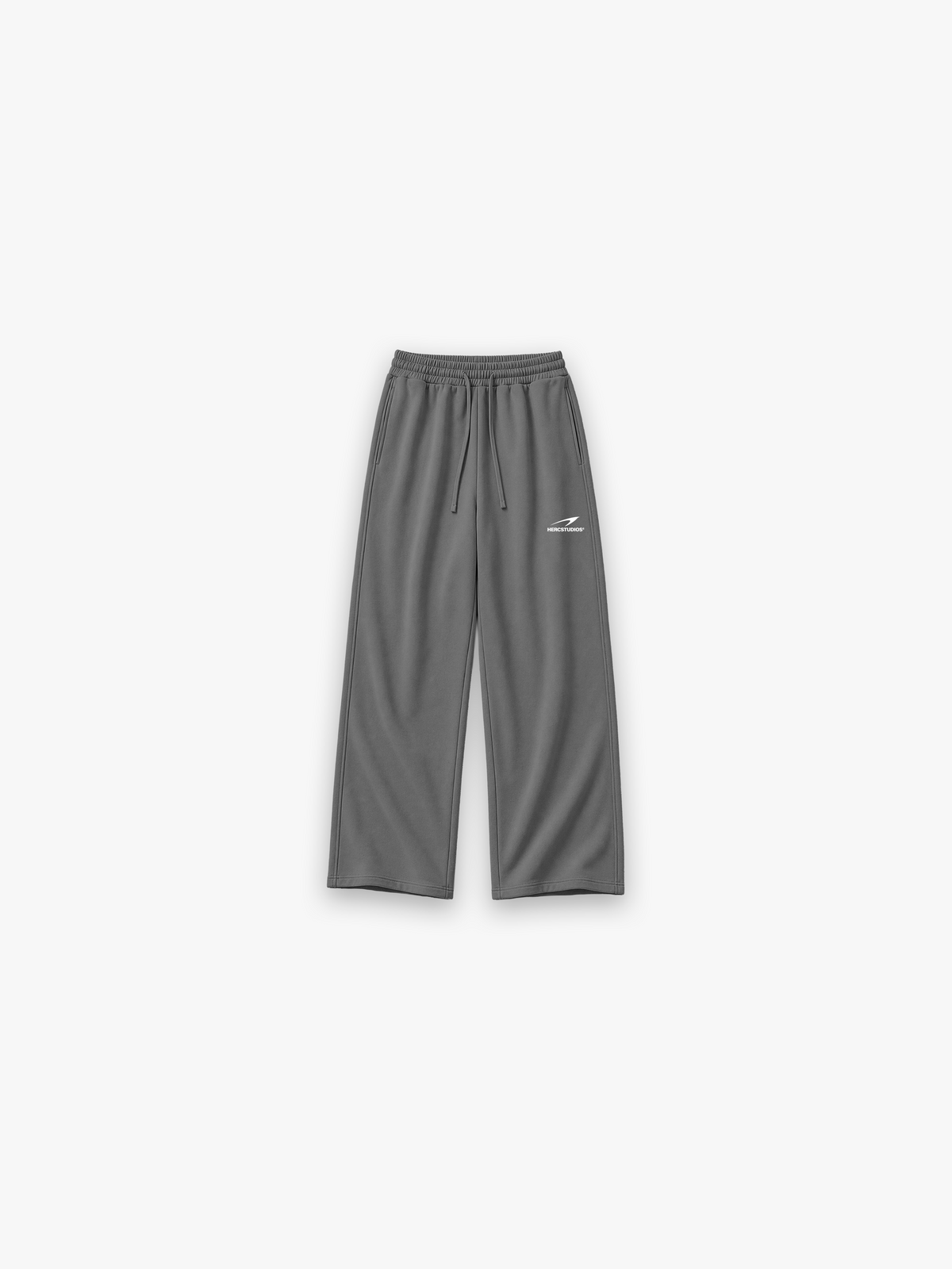 HERCSTUDIOS Sweatpants - Dark Grey front flat lay