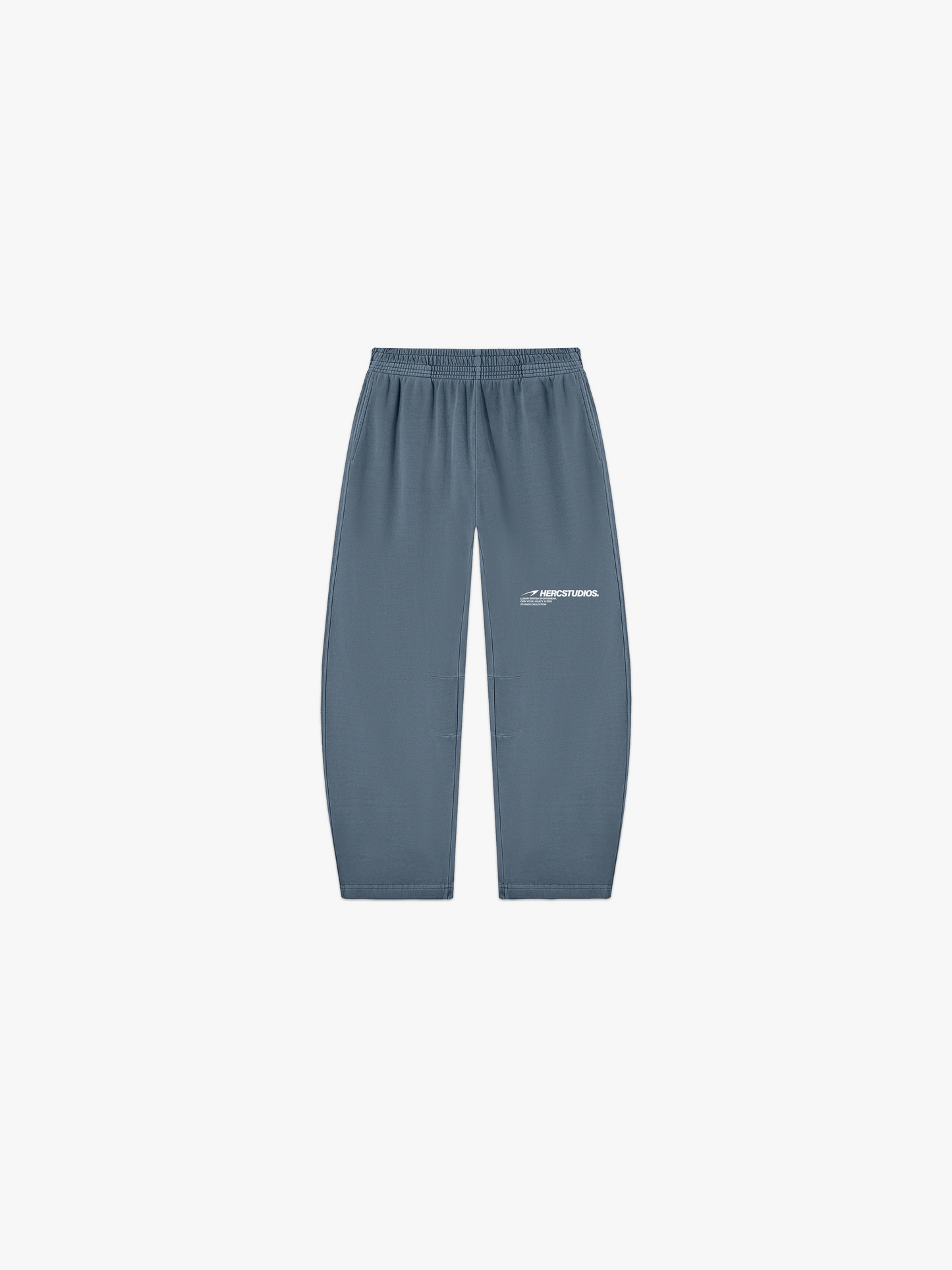 HERCSTUDIOS Sweatpants - Blue Grey front flat lay