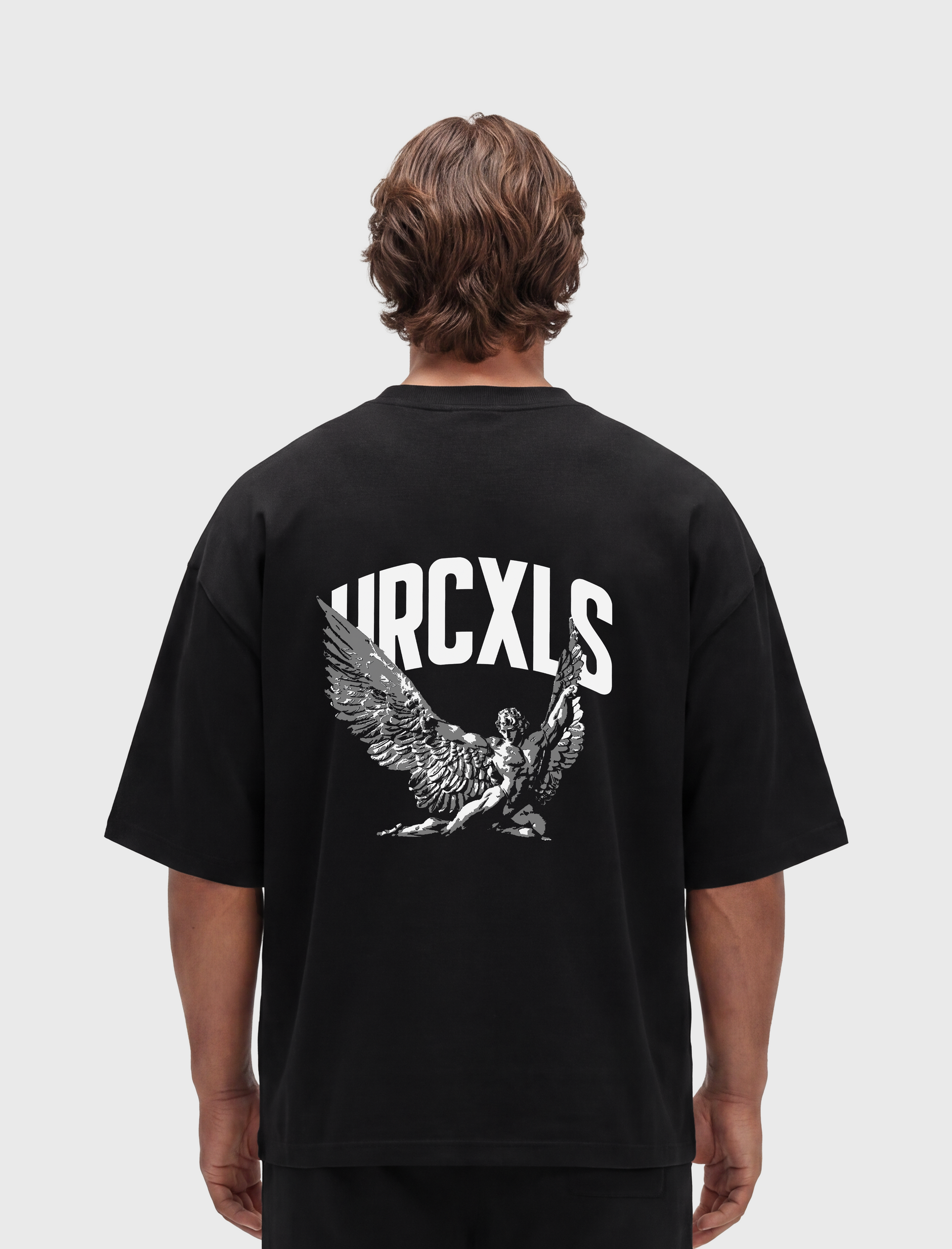 HERCXLES 2026: Icarus Giant T-Shirt - Black model back