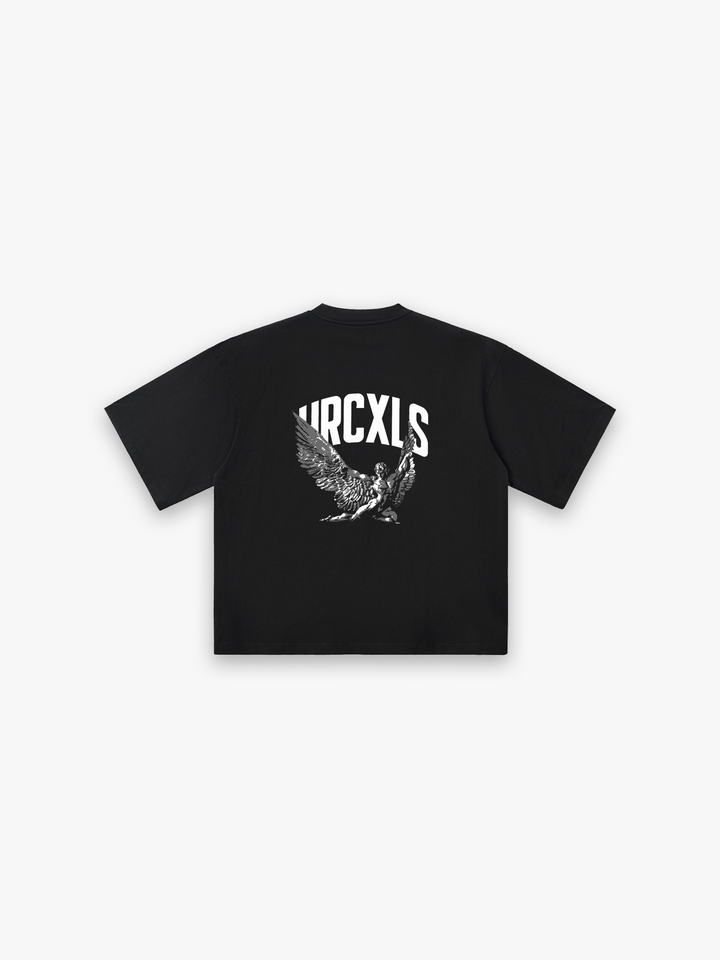 Icarus Oversized T-Shirt - Black flat lay back