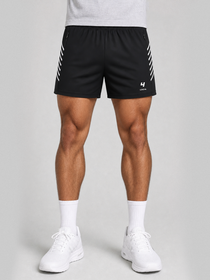 HCX feature detail: LCKD IN Running Shorts - Model wearing shorts