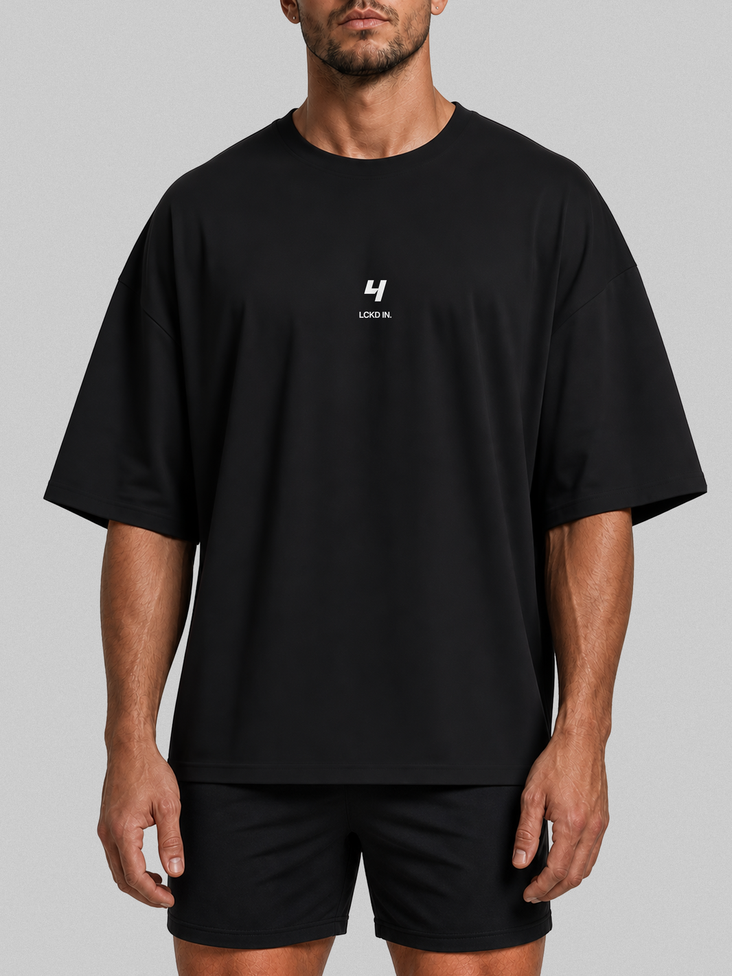 HERCXLES 2026: LCKD IN T-Shirt - Black model
