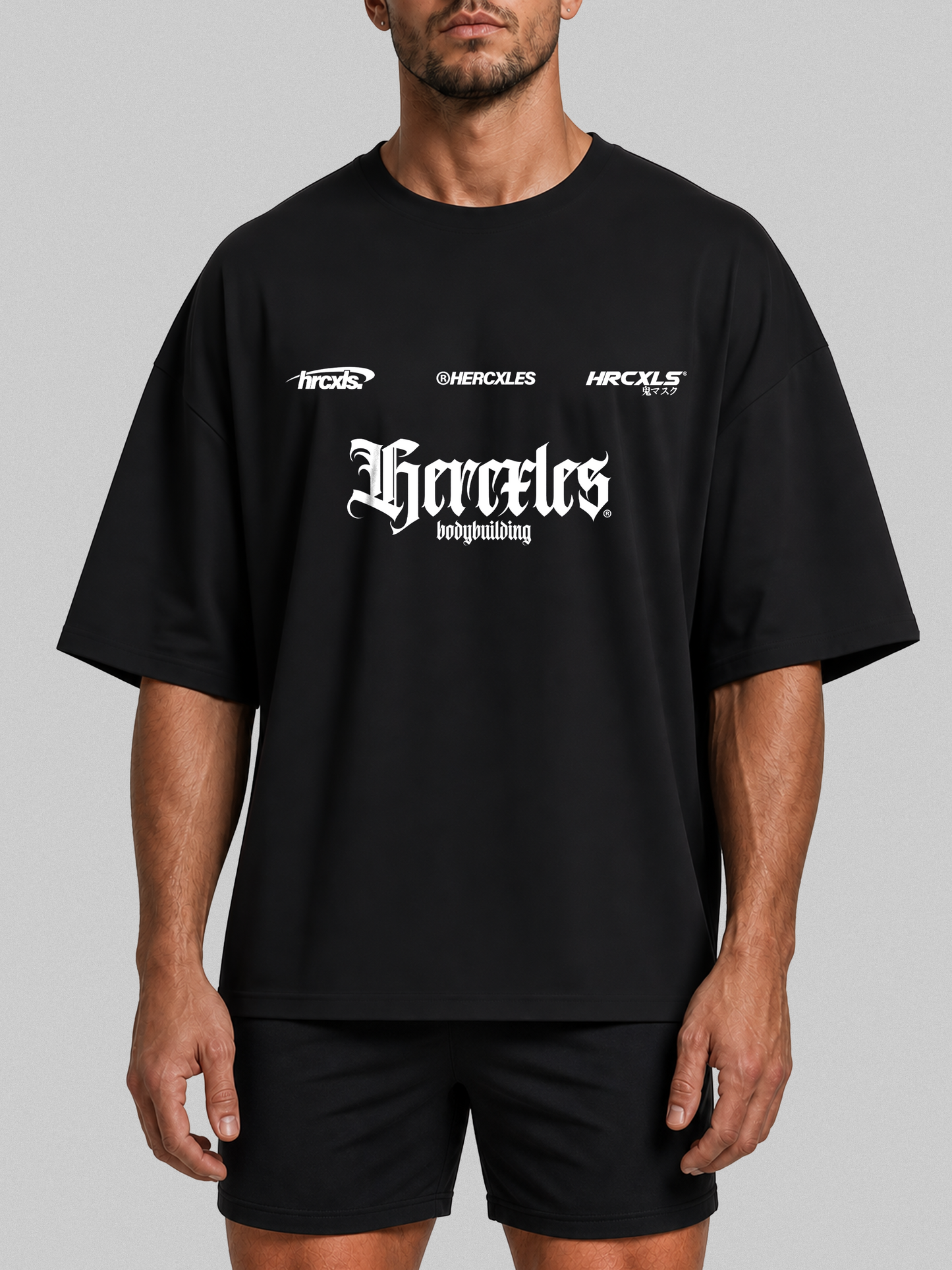 HCX feature detail: Logo T-Shirt - Black model