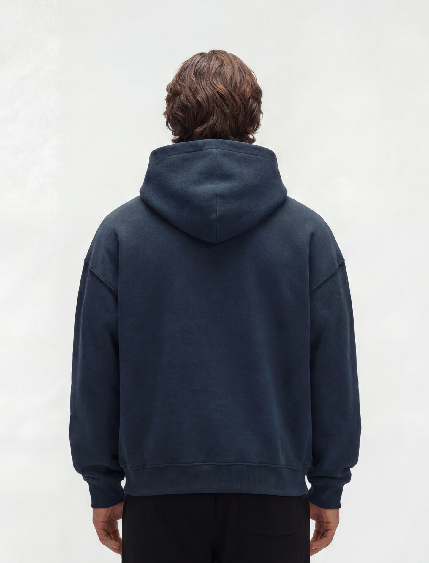 HERCXLES Swoosh Hoodie - Navy Blue model back