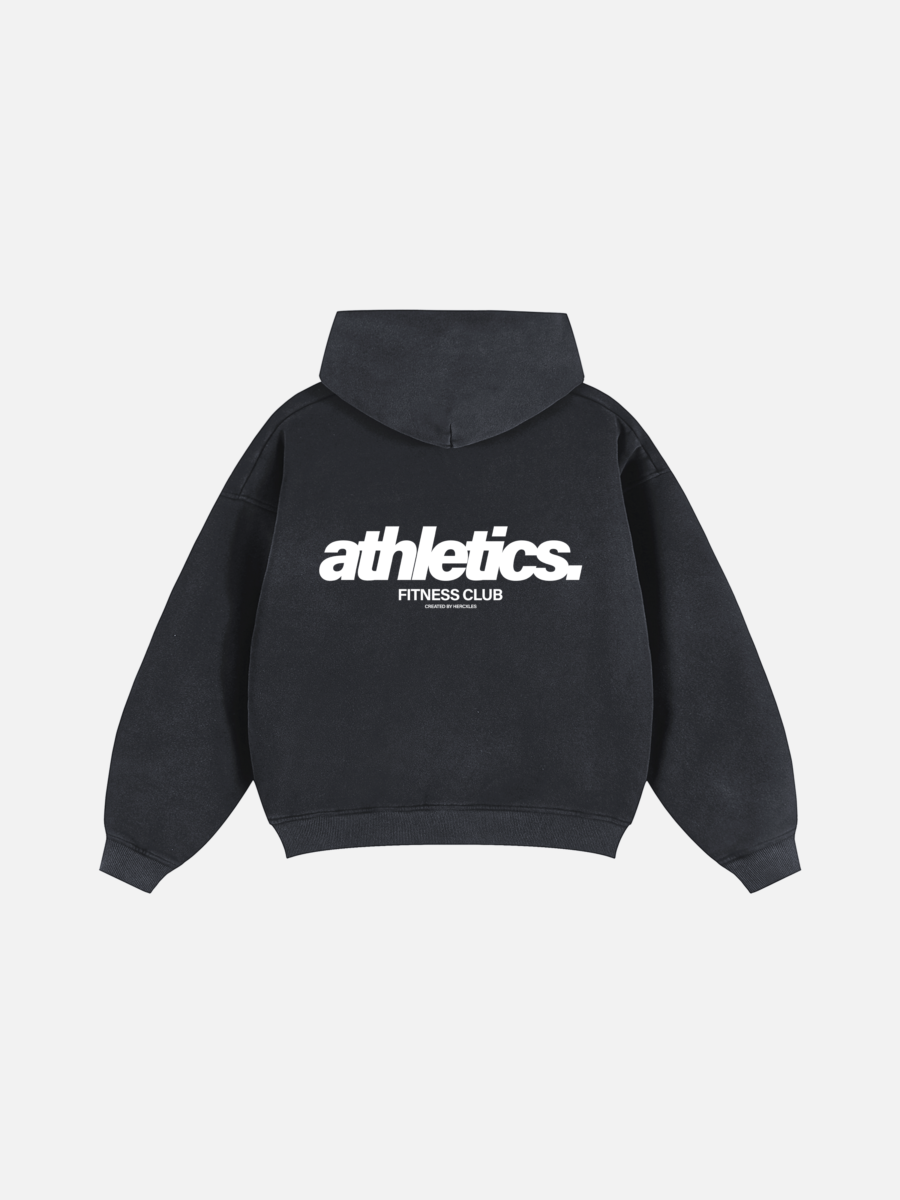 athletics faded oversized zip-up hoodie