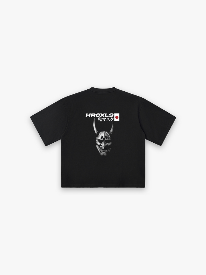 Oni Oversized T-Shirt - Black flat lay back