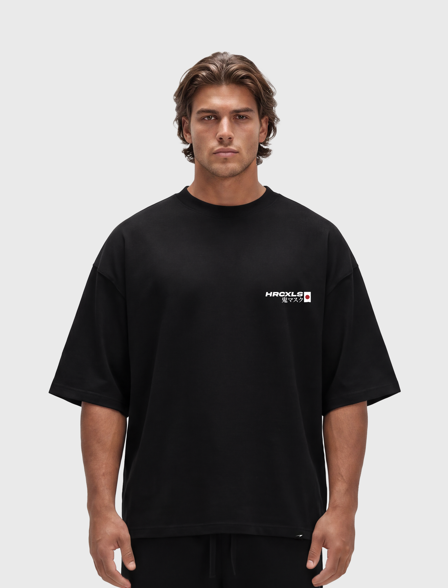 HERCXLES 2026: Oni Giant T-Shirt - Black model front