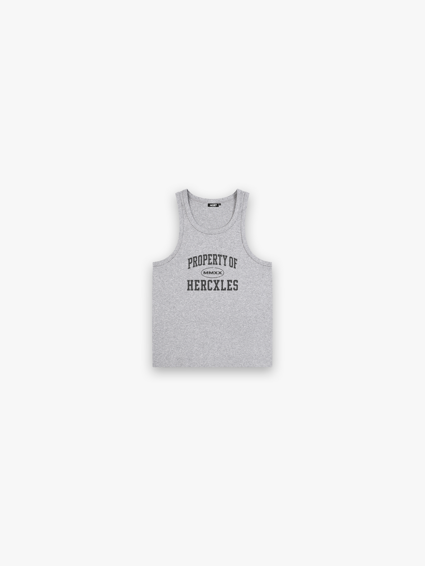 HERCXLES Property Of Performance Tank Top - Grey tank front flatlay