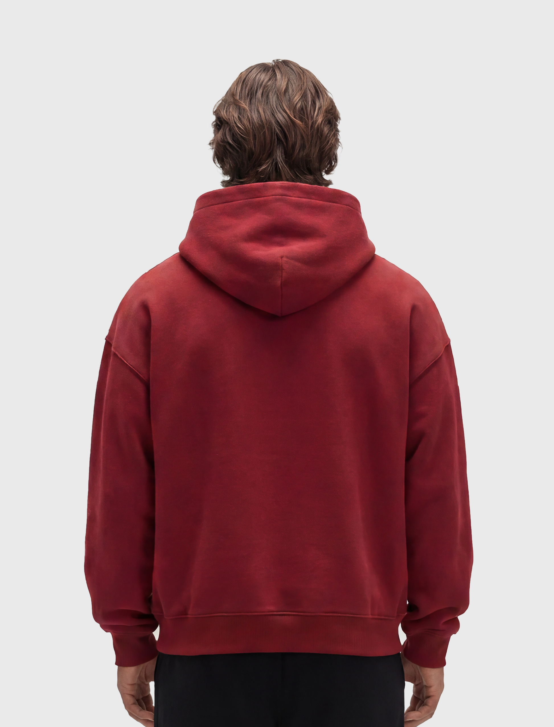 HERCXLES Swoosh Hoodie - Red model back