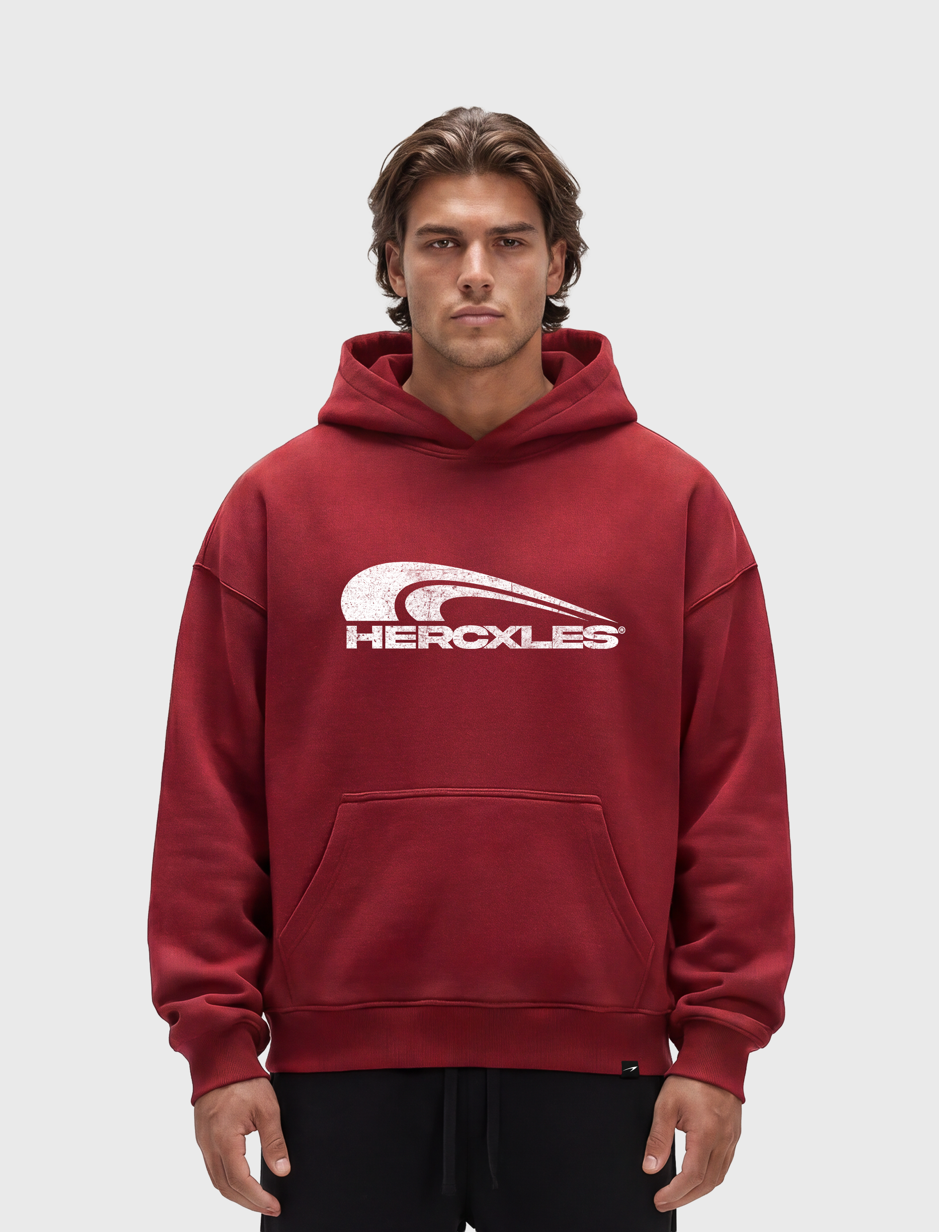 HERCXLES Rush Hoodie - Red model front