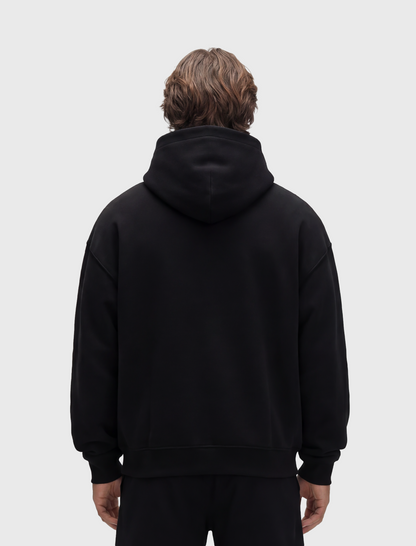 HERCXLES 2026: Running Zip Hoodie - Black model back