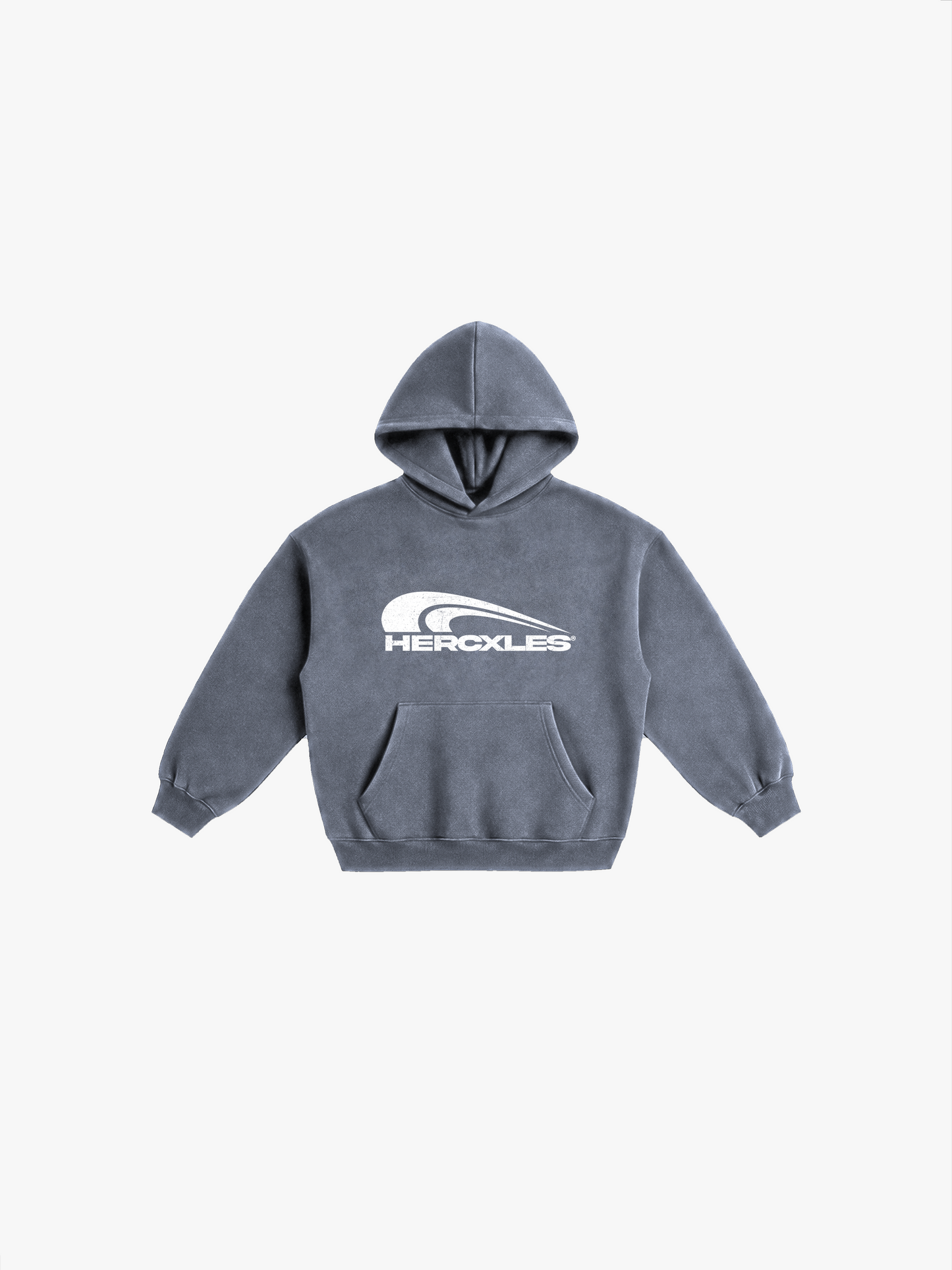 HERCXLES Rush Hoodie - Royal Blue front flatlay