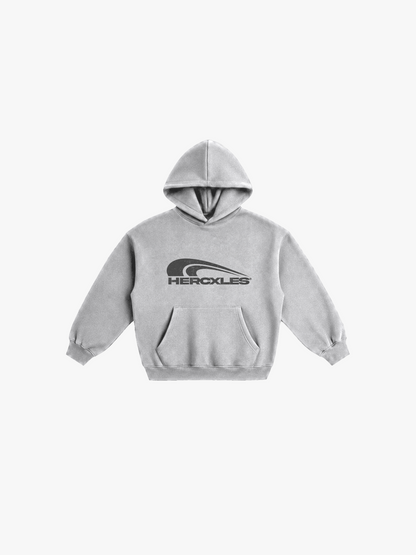 HERCXLES Rush Hoodie - Light Gray front flatlay