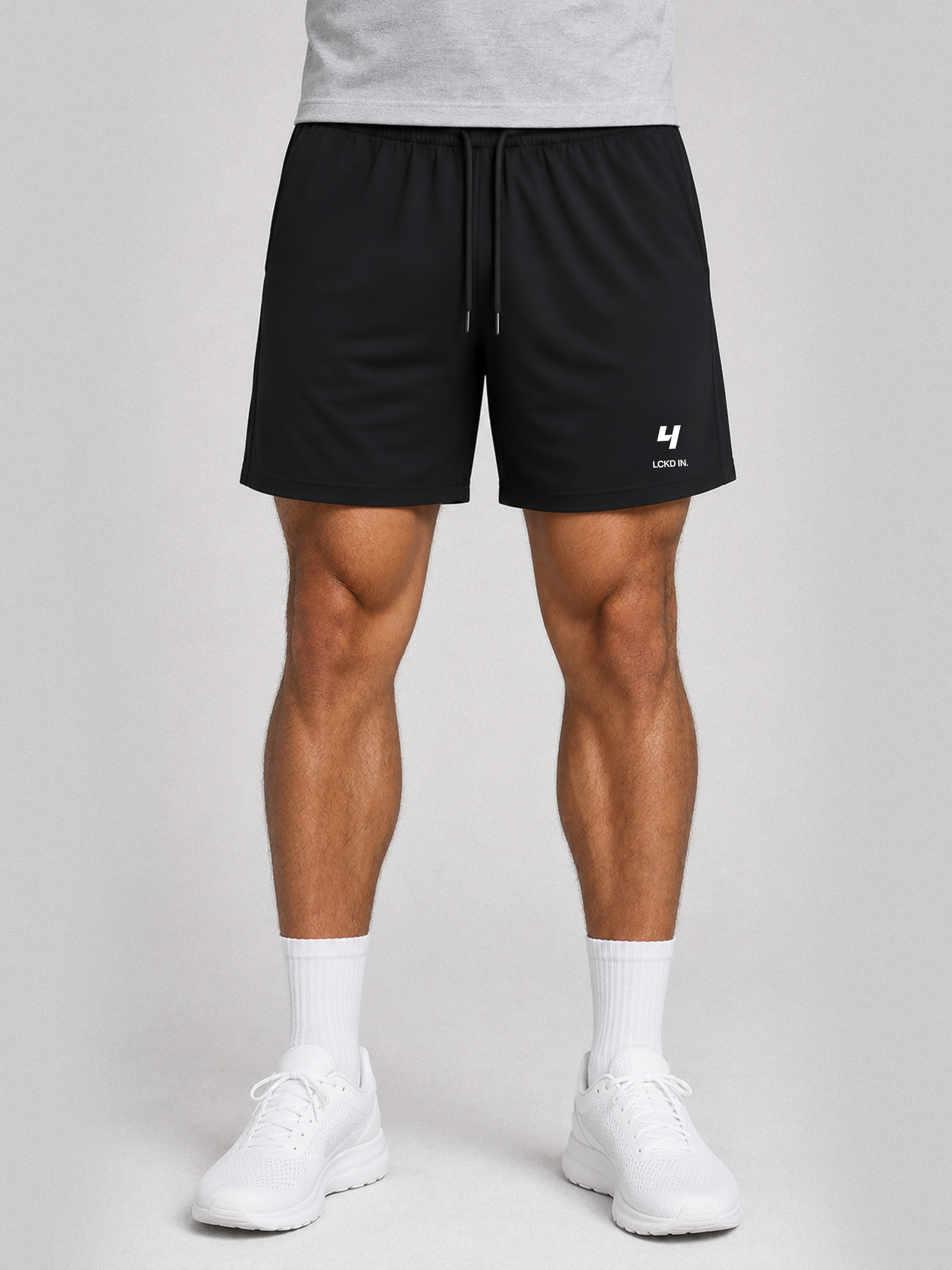 HCX feature detail: LCKD IN Drawstring Shorts - Black model