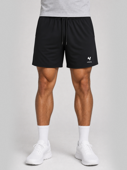 HCX feature detail: LCKD IN Drawstring Shorts - Black model