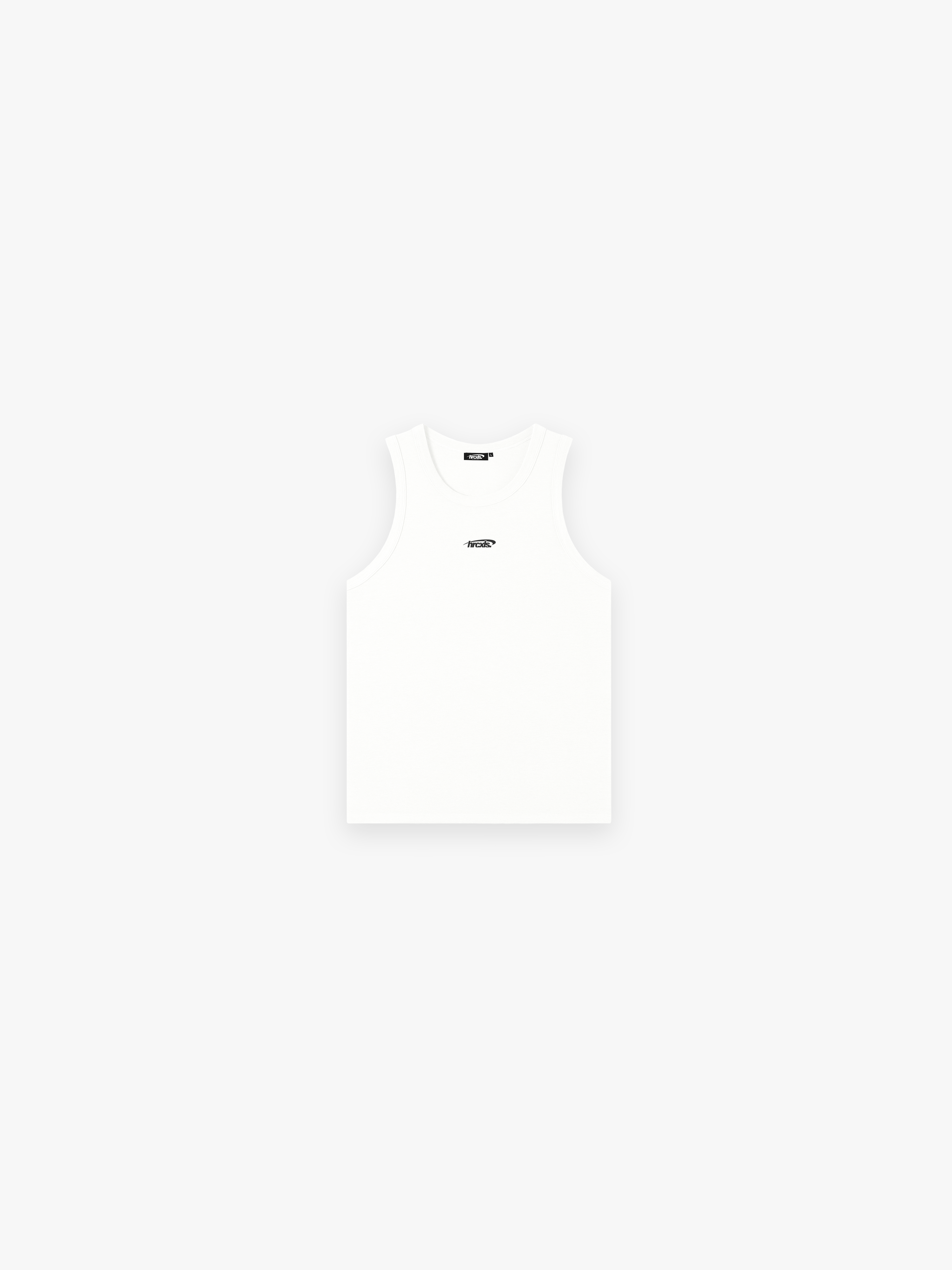 HERCXLES 2026: Sport Ribbed Tank Top - White front