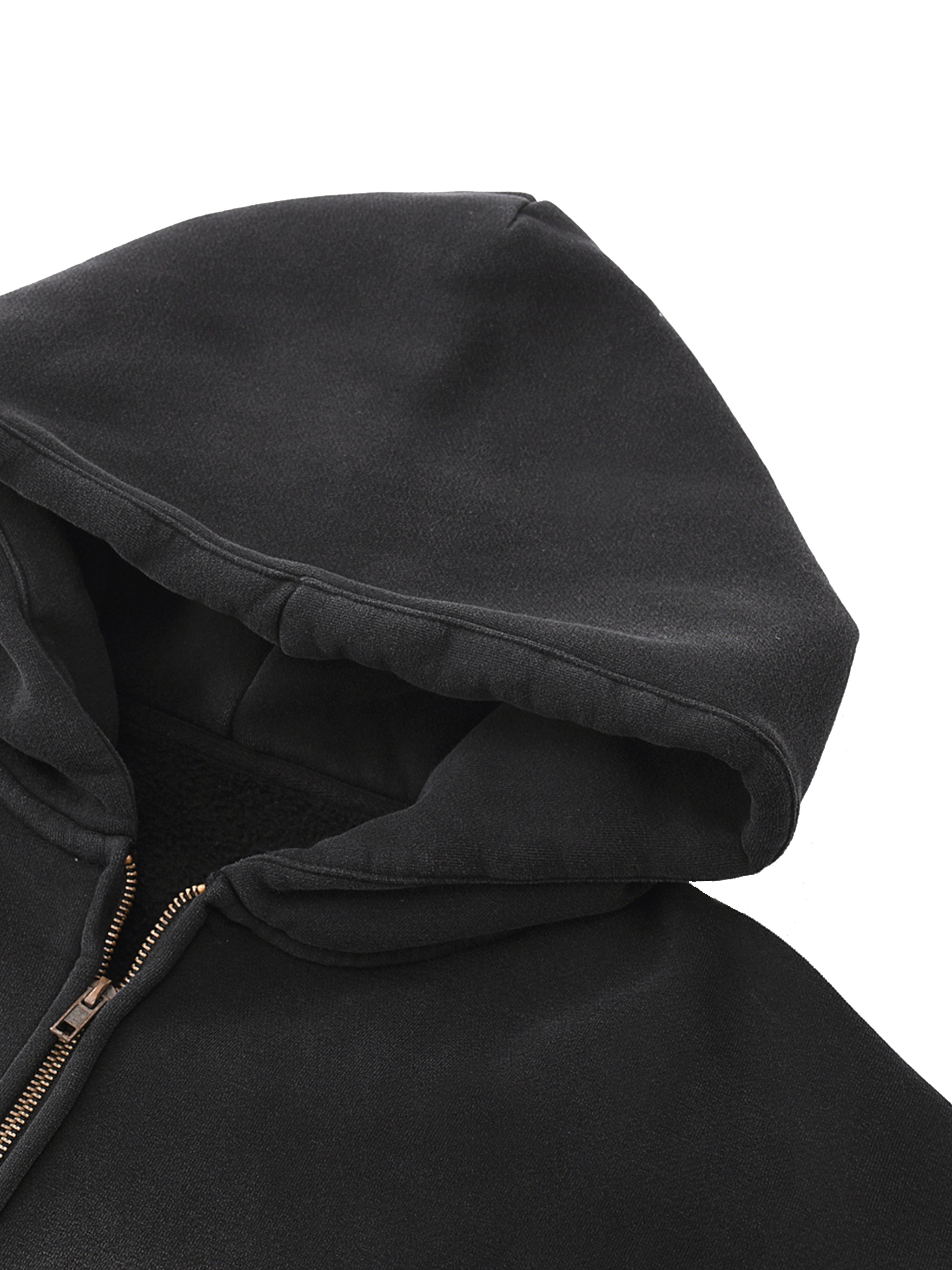 Metamorphosis faded oversized zip-up hoodie