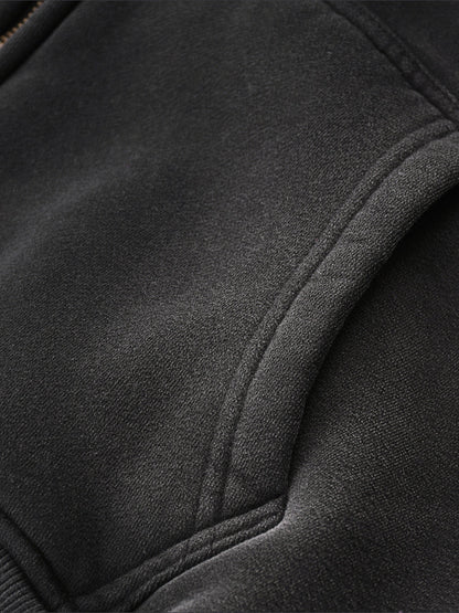 Venom faded oversized zip-up hoodie