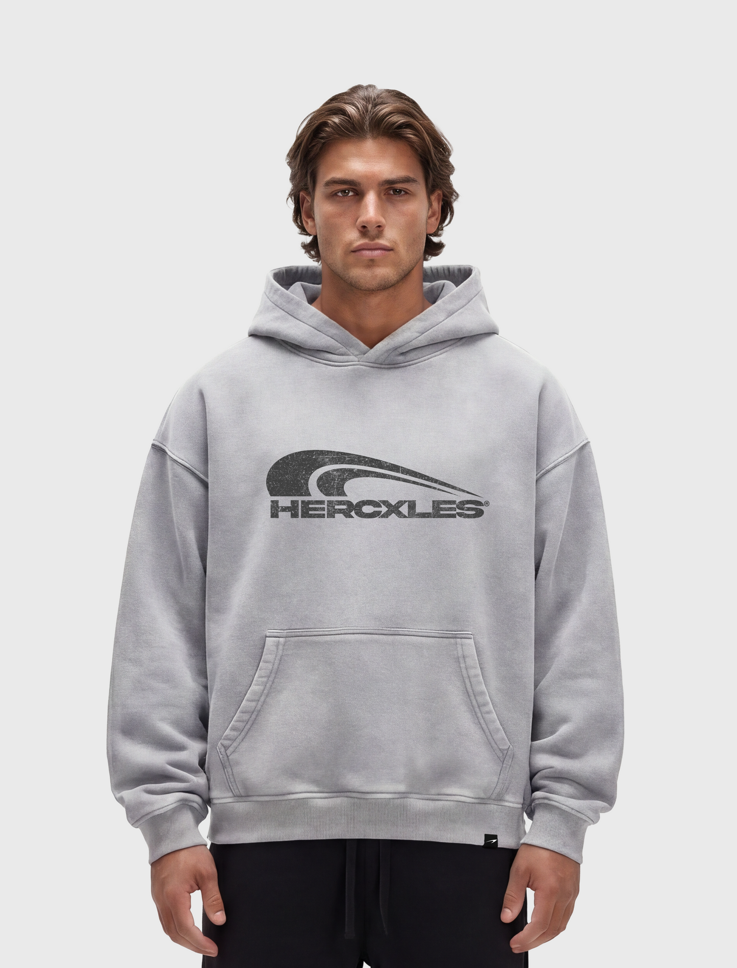 HERCXLES Rush Hoodie - Light Gray model front