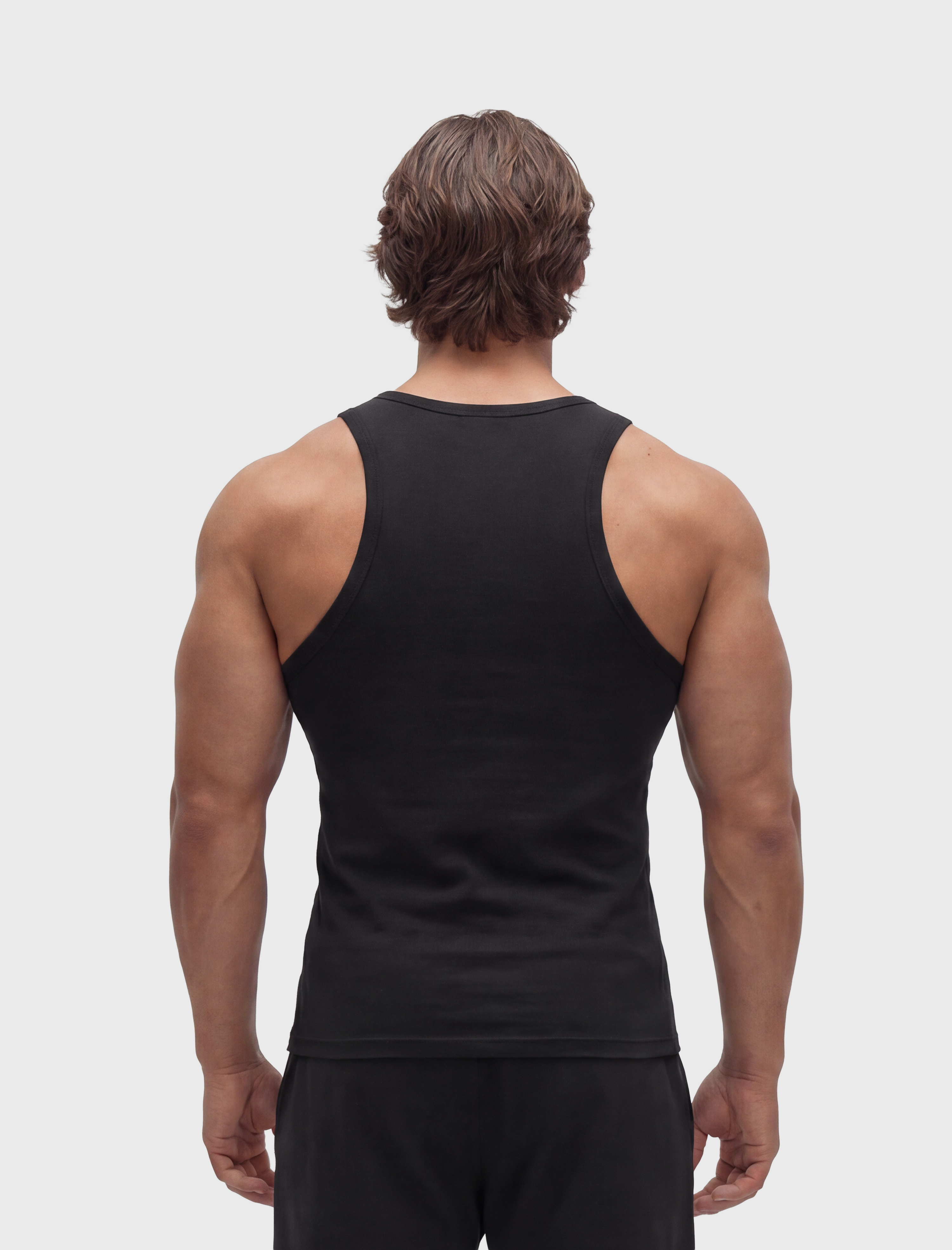 HERCXLES Sport Tank Top - Black model back