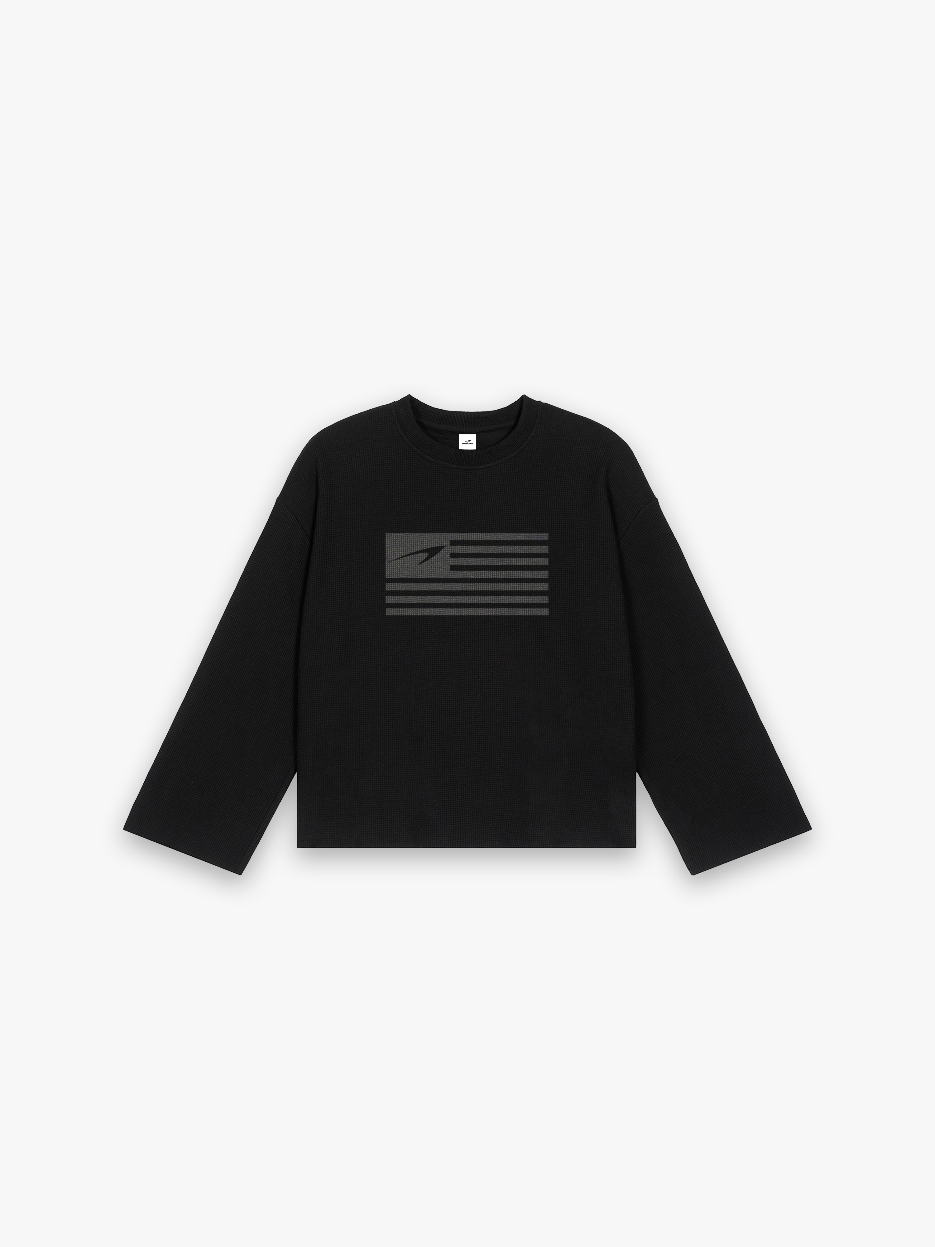 HERCXLES USA Rag Long Sleeve - Black front flat lay