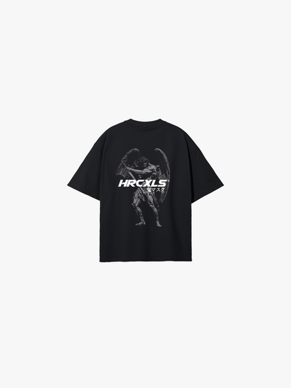 War Angel Oversized T-Shirt - Black flat lay back