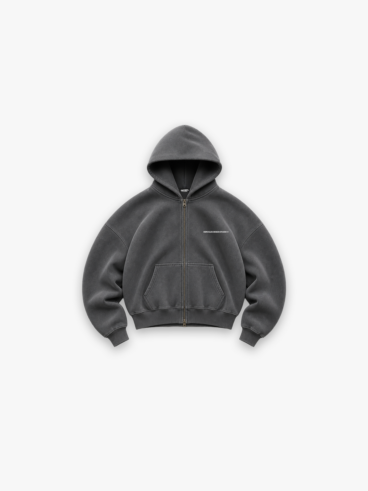 HERCXLES 2026: Hercxles Studios Black Zip Up - front flat lay