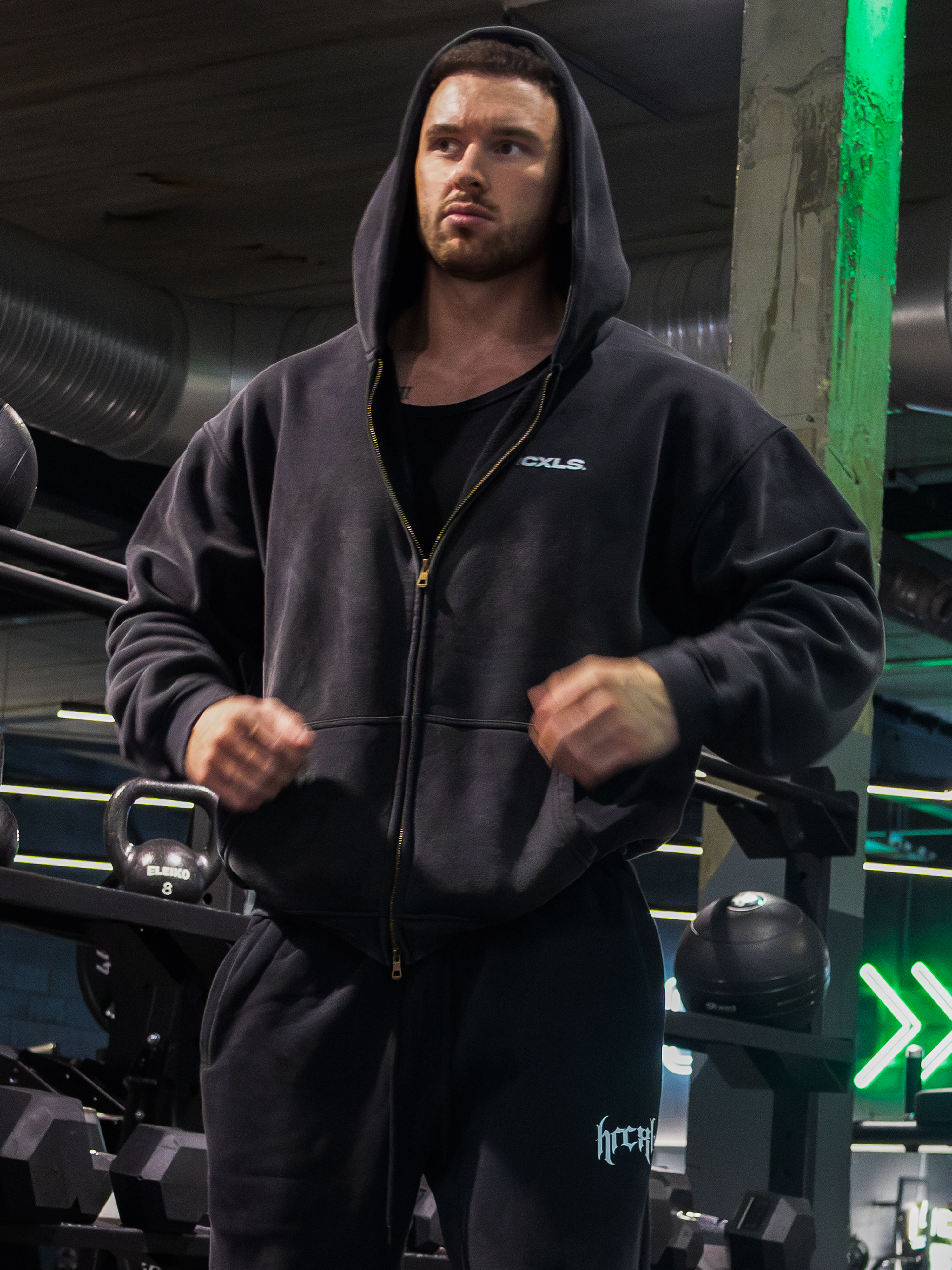 athletics faded oversized zip-up hoodie