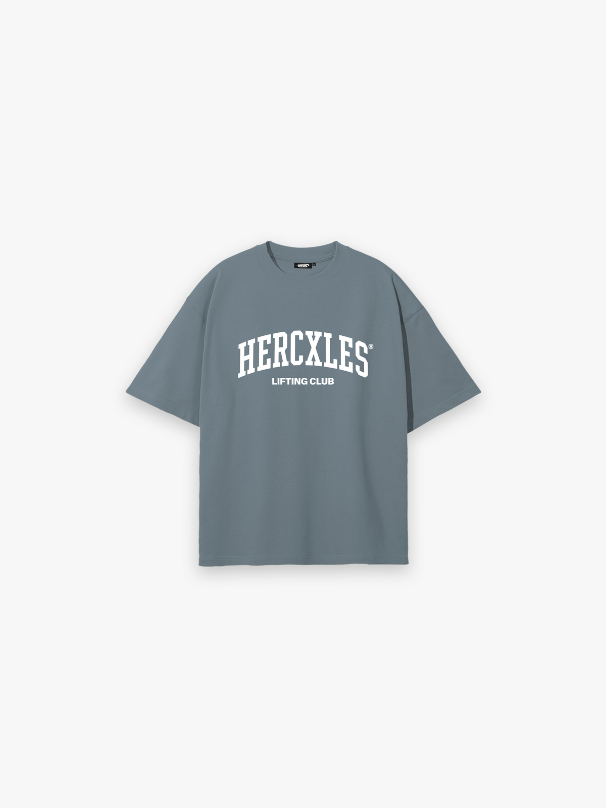 Lifting Club Oversized T-Shirt - Blue Grey alternate flat lay