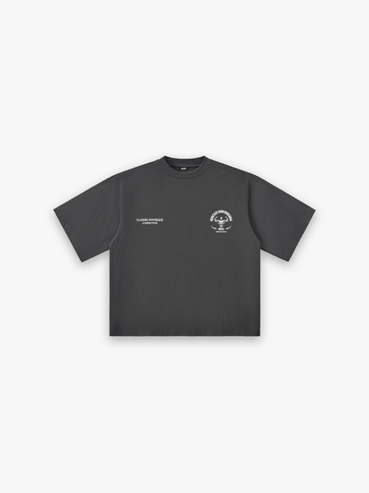 Worldwide HUGE T-Shirt - Grey / White front flat lay