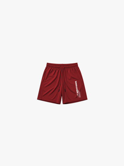 HERCSTUDIOS 7" Shorts - Red alternate flat lay