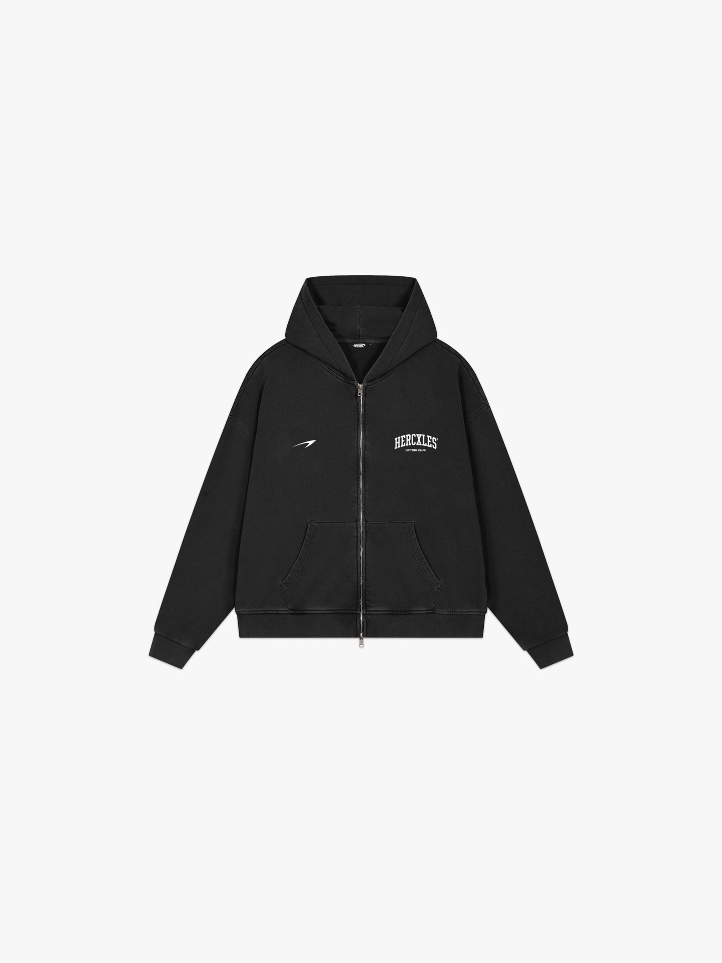 Lifting Club Vintage Wash Boxy Zip Hoodie