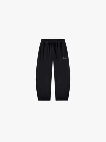 HERCSTUDIOS Sweatpants - Black front flat lay