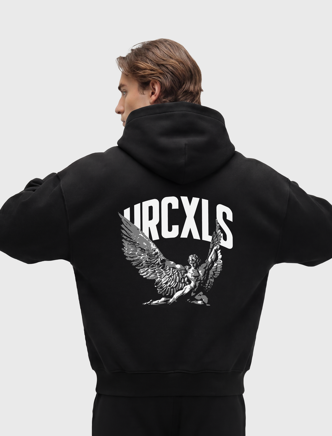 HERCXLES 2026: Icarus Hoodie - Black model back