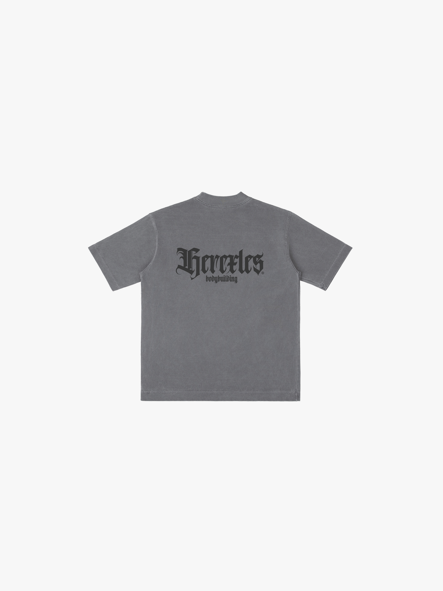 HERCXLES Bodybuilding Vintage T-Shirt in Vintage Grey - back flat lay