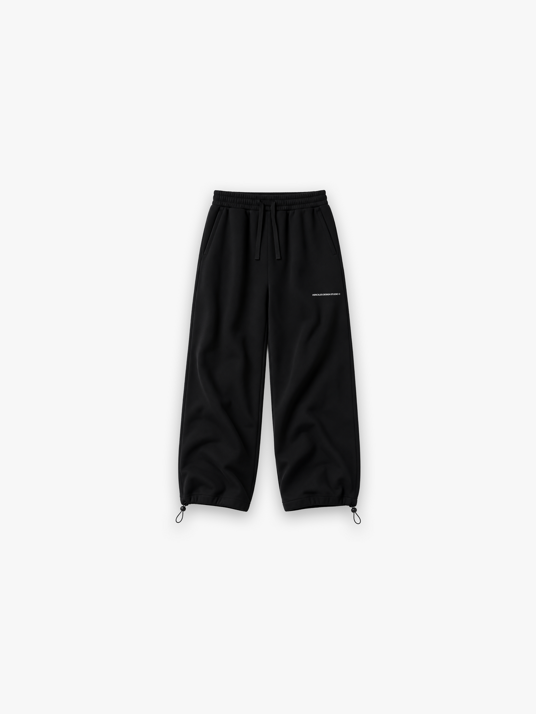 HERCXLES 2026: Studios Bungee Cord Sweatpants - Black front flat