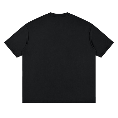 HERCXLES Vintage Athlete Oversized T-Shirt in Black - plain back flat lay