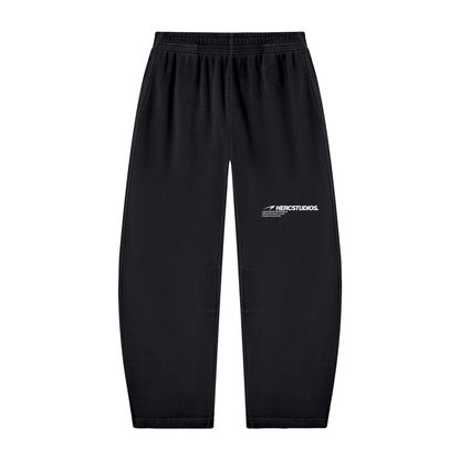 Unisex Vintage Washed Barrel Leg Sweatpants