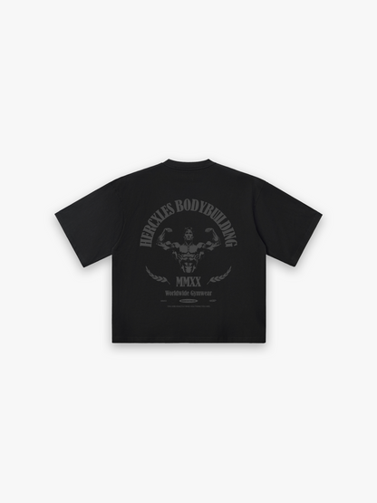 Worldwide HUGE T-Shirt - Tonal Black back flat lay