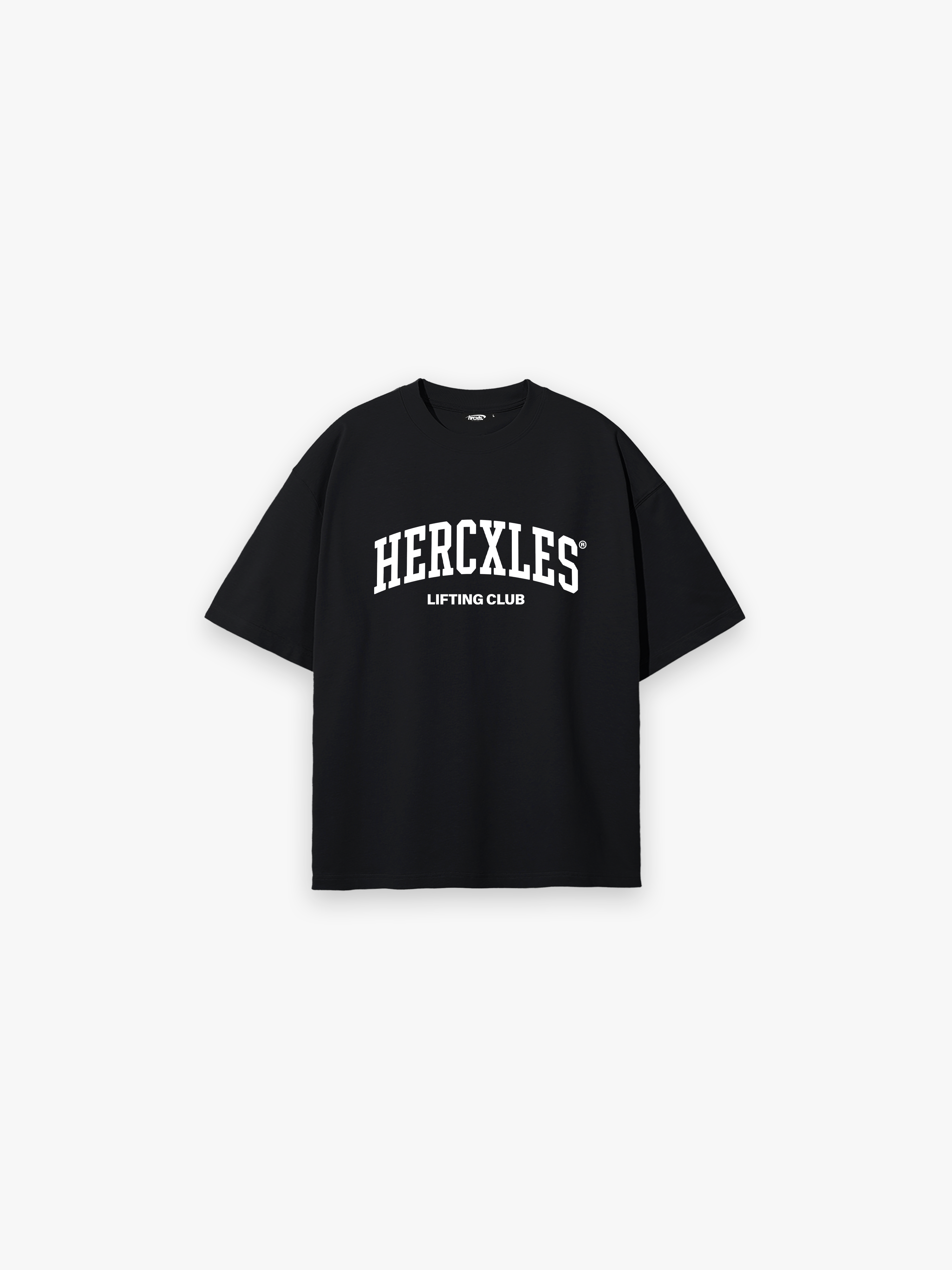 Lifting Club Oversized T-Shirt - Black front flat lay